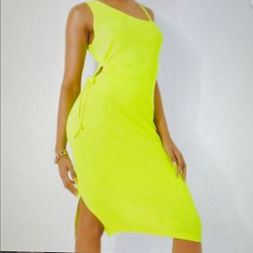 Neon Yellow Sleeveless Dress